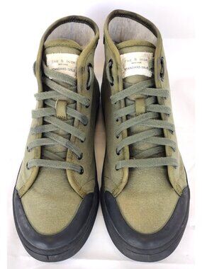 Rag and Bone Standard Issue Canvas Sneakers Green Black Size 41.5